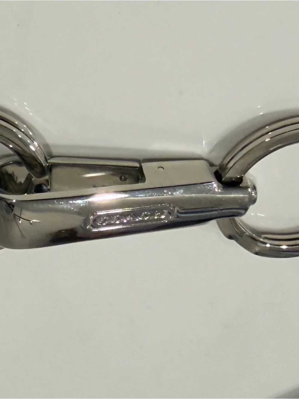 Coach Silver-Tone Metal Valet Key Chain